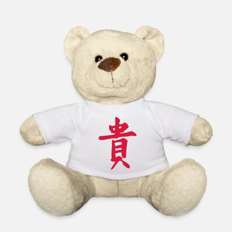 Kanji - Bonheur - Nounours - blanc