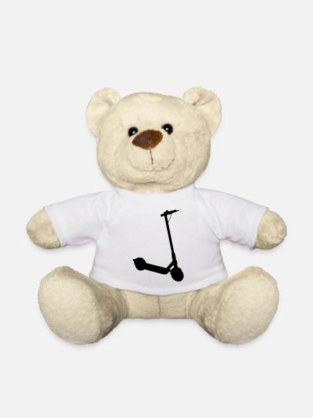 Silhouette de trottinette électrique - Nounours - blanc