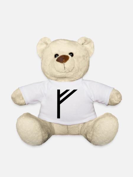 rune fehu,feoh - Teddy Bear - white