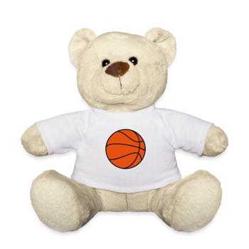 ballon de basket,formes,basket,joueur - Nounours - blanc - Devant