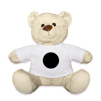 Mathematics-symbol - black circle - hole - Teddy Bear - white - Front