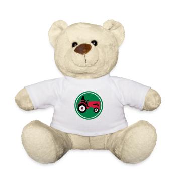 bauer_mit_traktor_032013_a_3c - Teddy Bear - white - Front