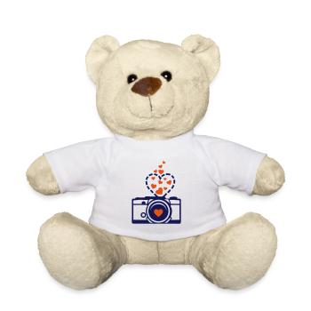 appareil photo coeur flash - Nounours - blanc - Devant