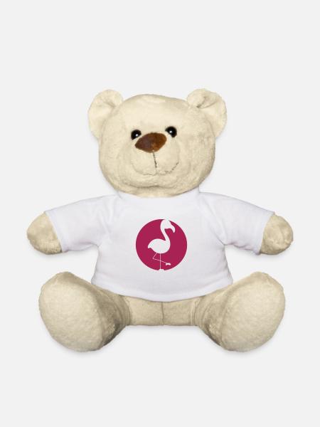 Logo circle flamingo - Teddy Bear - white