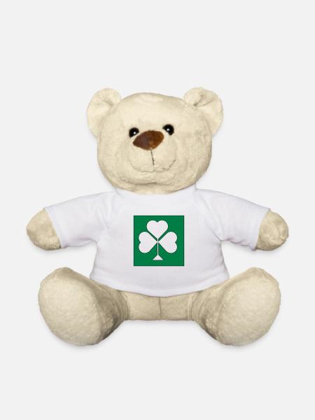 Shamrock - Teddy Bear - white