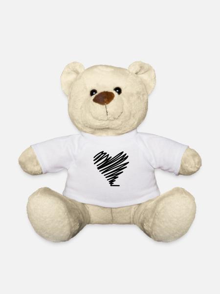 mon coeur - Nounours - blanc