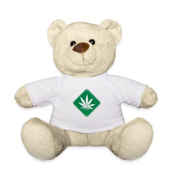 Weed Zone Hinweis - Teddy - Weiß - Vorne