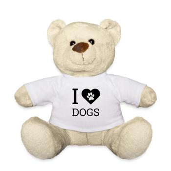 I love dogs - Teddy Bear - white - Front