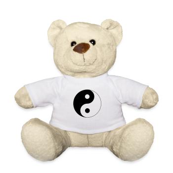 Yin Yang design - Nounours - blanc - Devant