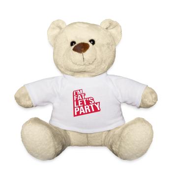 im fat lets party - Teddy - Weiß - Vorne