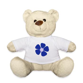 Blaue Schöne Blume Frühling Sommer Natur Blümchen - Teddy - Weiß - Vorne