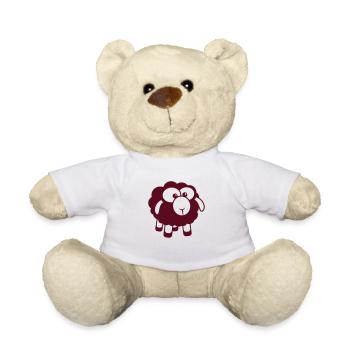 mouton noir petit mignon mignon agneau cool bande dessinée - Nounours - blanc - Devant