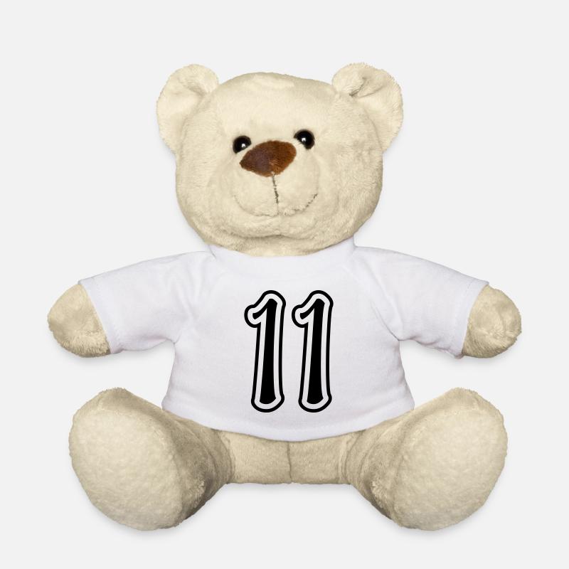 11 Zahl nummer - Teddy - Weiß