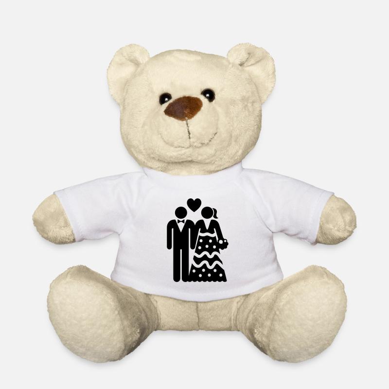 Couple Wedding Bridal Couple - Teddy Bear - white