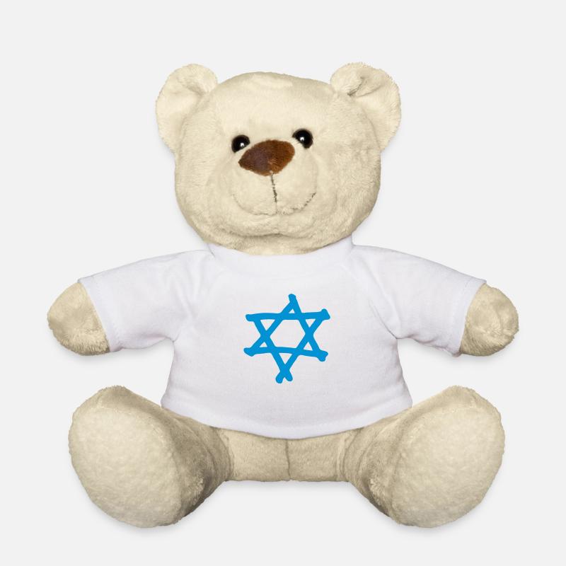 Star of David 2 - Teddy Bear - white