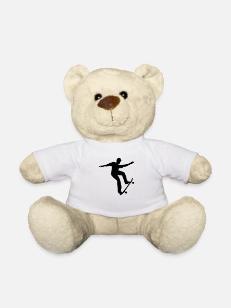 Skateboarding, Skateboarder - Teddy Bear - white