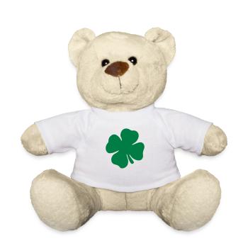 Trèfle complètement vert - Nounours - blanc - Devant