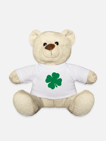Clover completely green - Teddy Bear - white