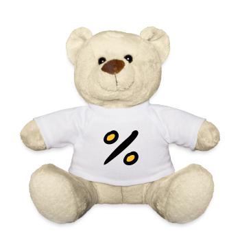 Prozent Symbol. % Zeichen. Handgezeichnet. - Teddy - Weiß - Vorne