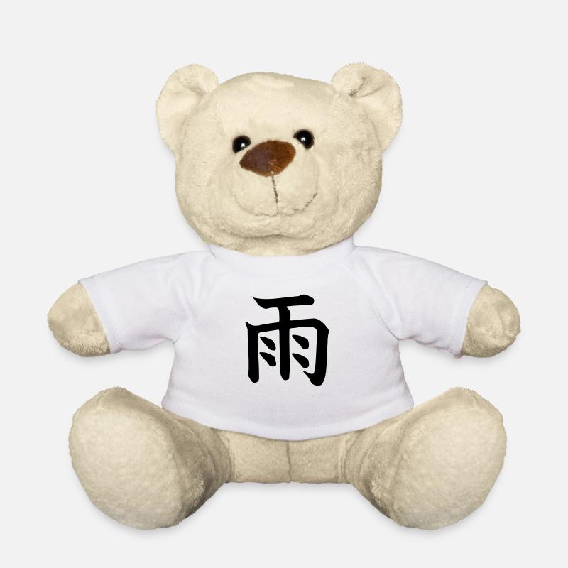 Kanji de pluie - Nounours - blanc