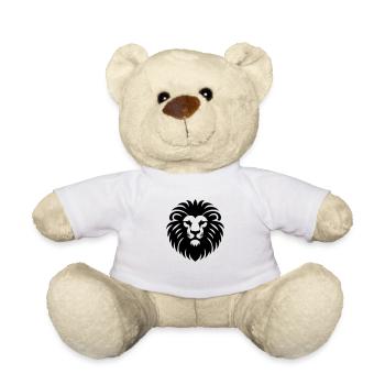 Löwe Kopf Symbol Wappen Piktogramm Vektor - Teddy - Weiß - Vorne