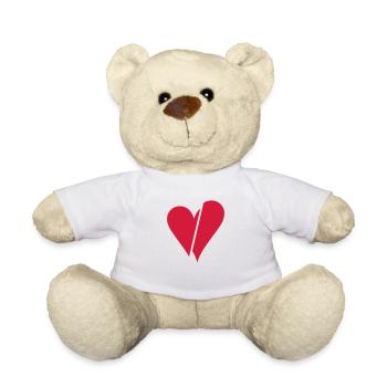 broken heart - Teddy Bear - white - Front