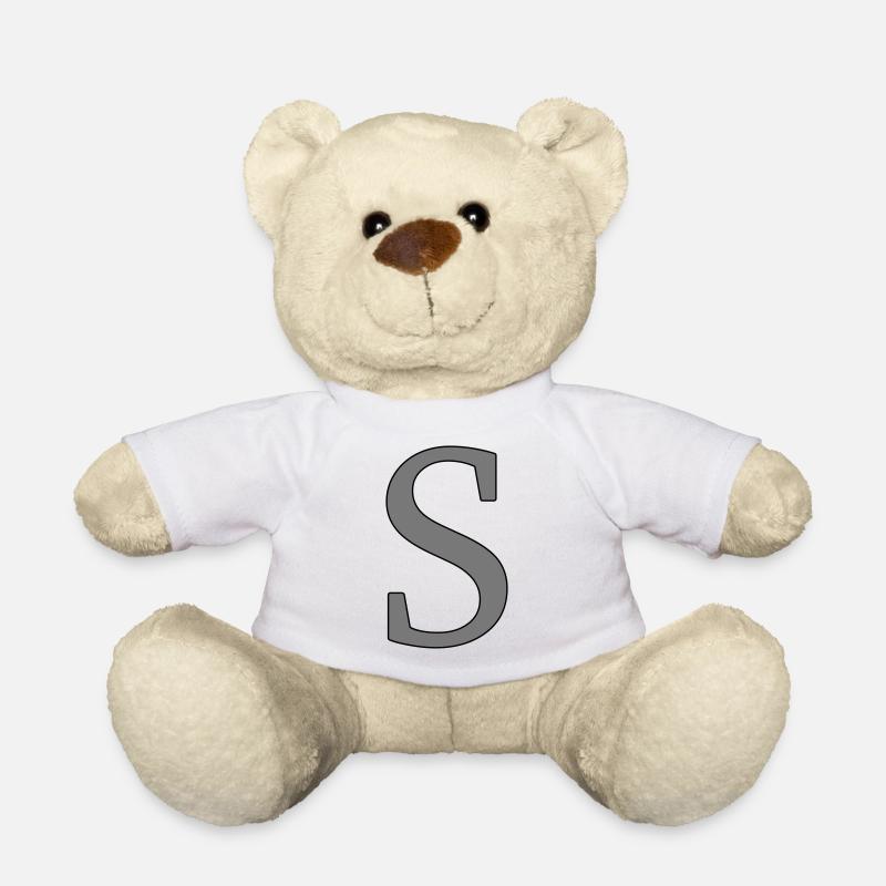 Buchstabe S Anfangsbuchstabe - Teddy - Weiß
