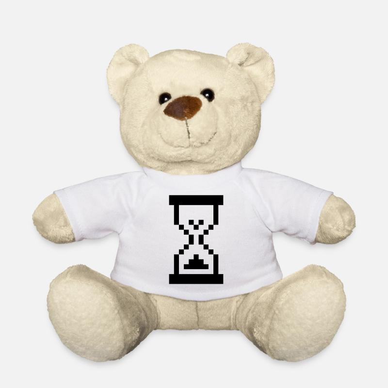 Computer Sanduhr - Konzept Warten - Teddy - Weiß