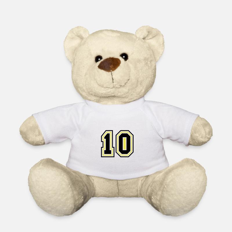 10 symbole de nombre - Nounours - blanc