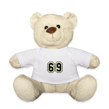 69 Nombre symbole - Nounours - blanc - Devant