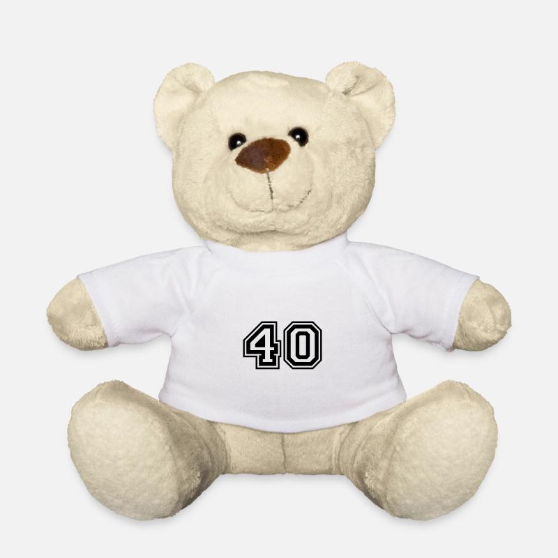 Numéro 40 - Nounours - blanc