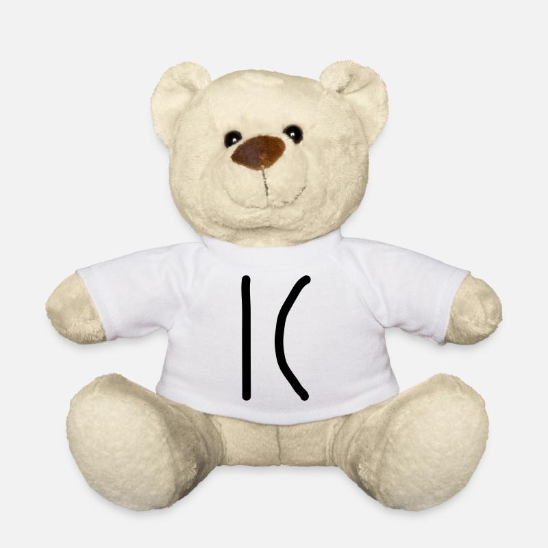 Die Gerade und die Krumme - Teddy - Weiß
