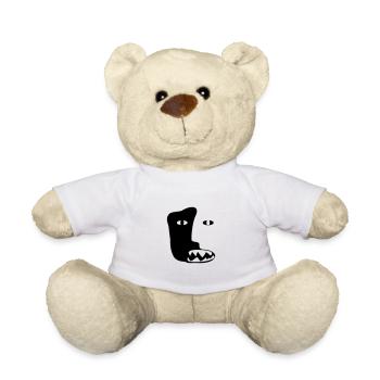 doubleface kopf köpfe doppelkopf teufel phantom # - Teddy - Weiß - Vorne