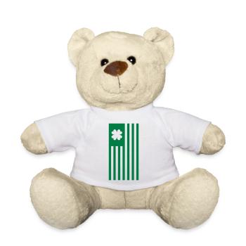 Irish American Saint Patrick's Day Flag green only - Teddy Bear - white - Front