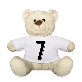 Nummer 7 - Zahl SIEBEN Trikot Nummer 7 Jahre - Teddy - Weiß - Vorne