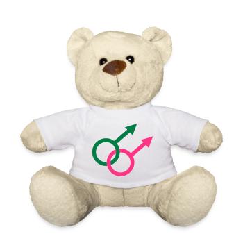 Schwul - Teddy - Weiß - Vorne