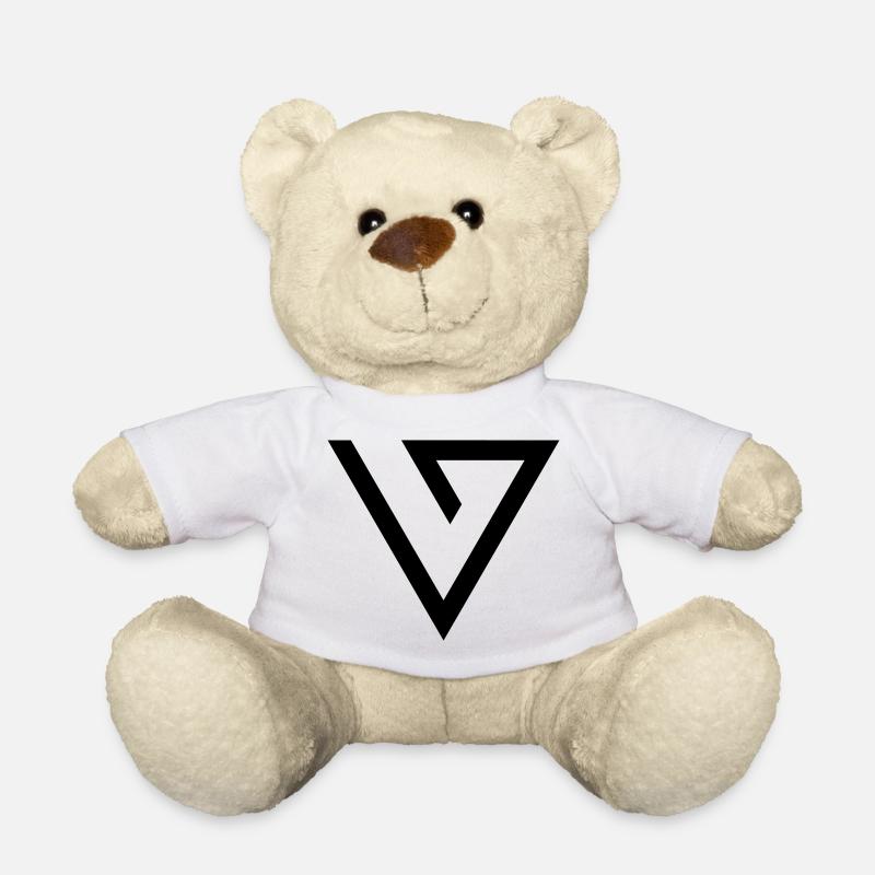 Superhelden Symbol Science Fiction Minimal Arts - Teddy - Weiß