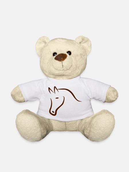 2541614 15141130 Pferdekopf - Teddy - Weiß