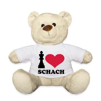 J'aime échecs - Nounours - blanc - Devant
