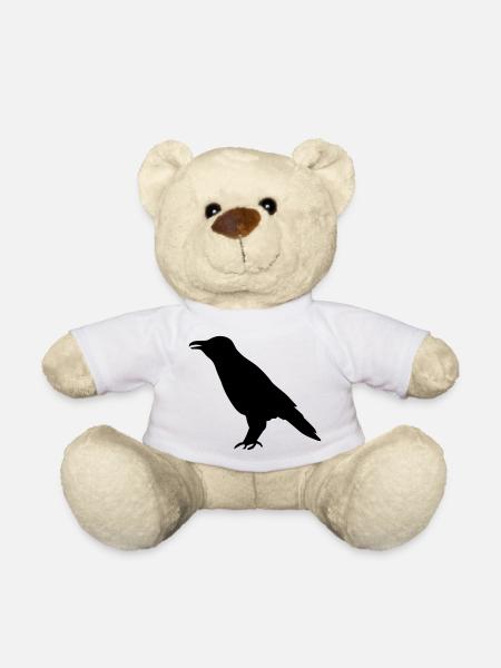 Krähe - Teddy - Weiß