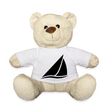 Sailboat logo for sailors, sailors and captains - Teddy Bear - white - Front