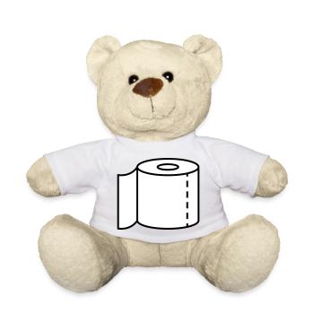 Toilet paper for emergencies - Teddy Bear - white - Front