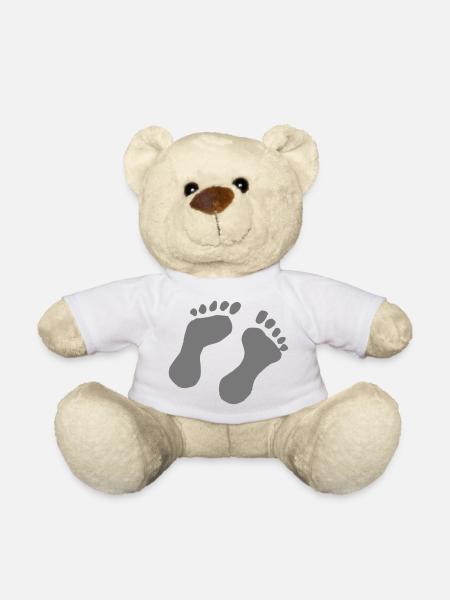 Fußabdruck - Teddy - Weiß