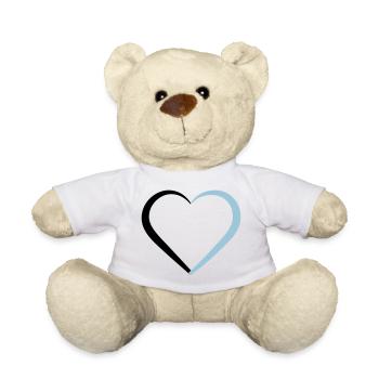 coeur - Nounours - blanc - Devant