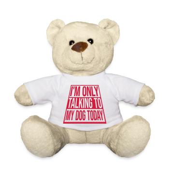 only talking to dog - Teddy - Weiß - Vorne