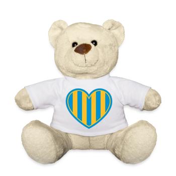 Cœur suédois - Nounours - blanc - Devant