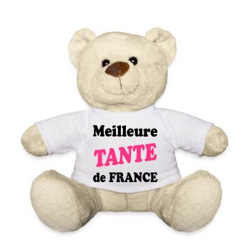 Best AUNT in France - Teddy Bear - white - Front