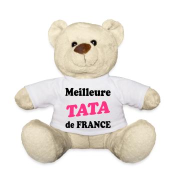 Meilleure TATA de france - Nounours - blanc - Devant