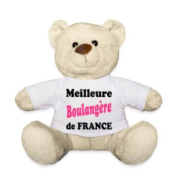 Meilleure boulangère de france - Nounours - blanc - Devant