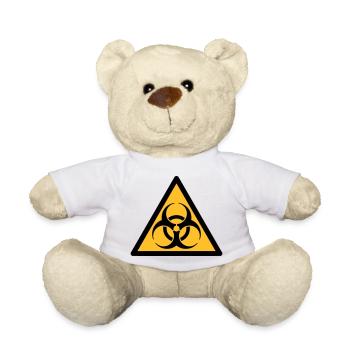 Symbol für biologische Gefährdung - Teddy - Weiß - Vorne